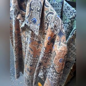 Fresh Groove Vintage Paisley Button-Up Shirt Bundle Lot Size Large